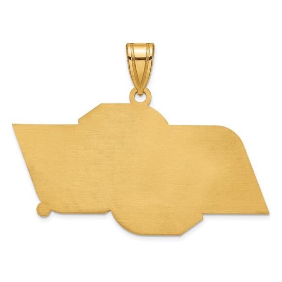 14k Yellow Gold Oklahoma State Large 'OSU' Pendant